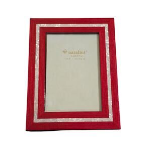 Natalini Red White Pearl of Inlay Picture Frame 4" x 6" NEW